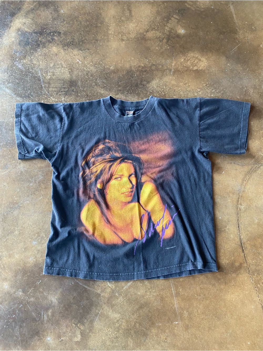 VTG 90s Shania Twain Portrait Country T-Shirt